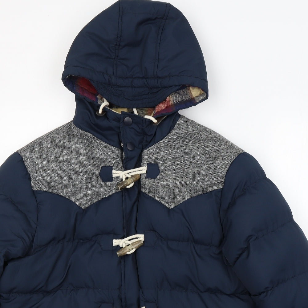Scissor Hang Mens Blue   Puffer Jacket Coat Size M  Zip