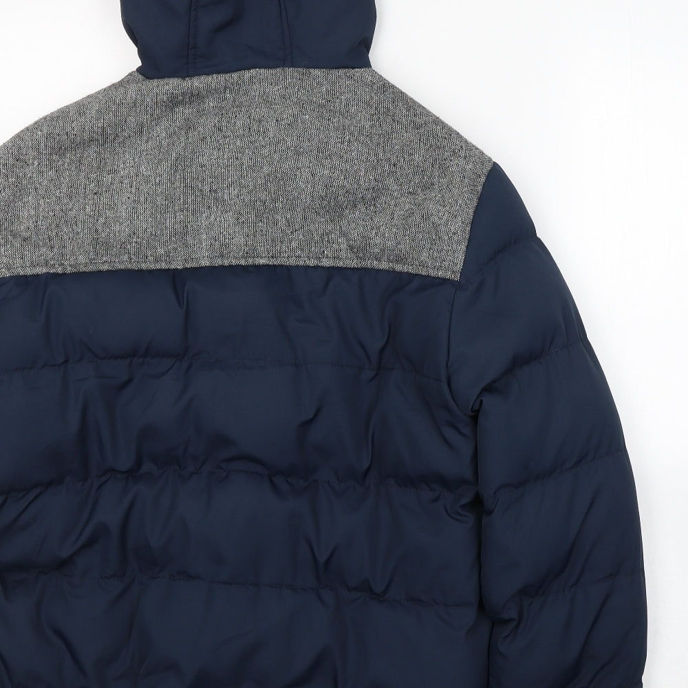 Scissor Hang Mens Blue   Puffer Jacket Coat Size M  Zip