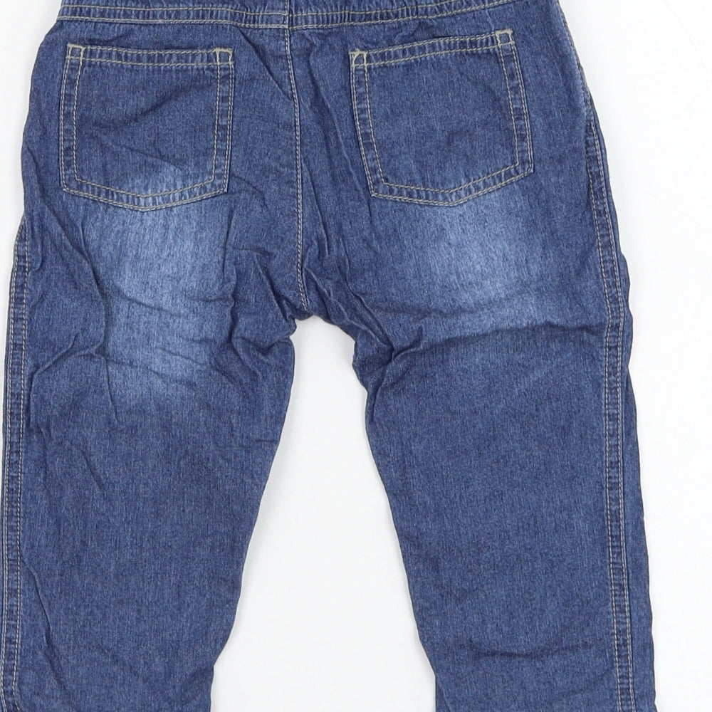 George Girls Blue  Cotton Capri Jeans Size 12-18 Months  Pullover