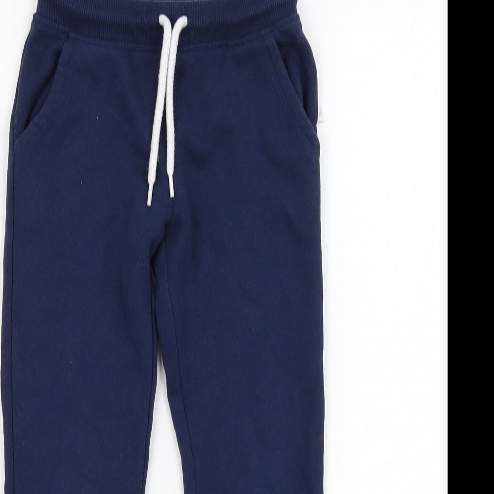 Primark Girls Blue  Cotton Jogger Trousers Size 3-4 Years  Regular Pullover