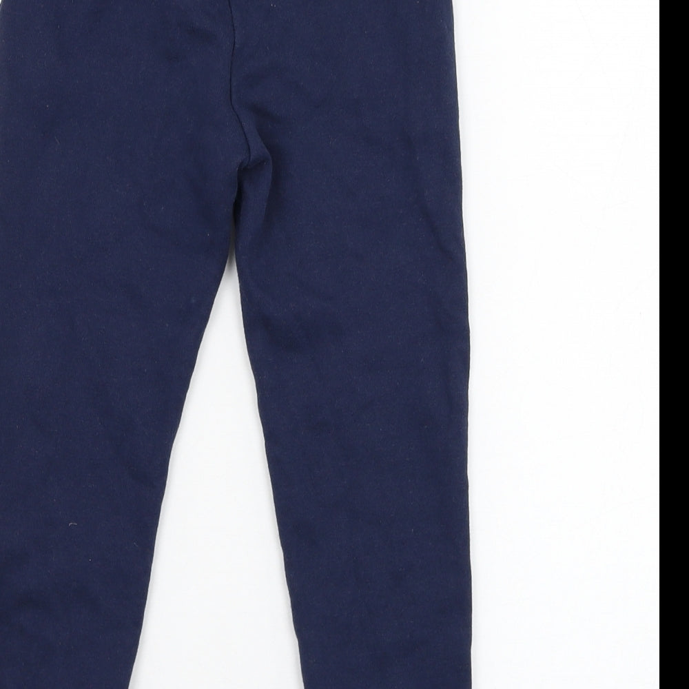 Primark Girls Blue  Cotton Jogger Trousers Size 3-4 Years  Regular Pullover