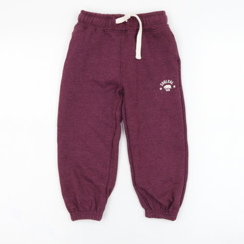 SoulCal&Co Boys Purple  Cotton Jogger Trousers Size 4-5 Years  Regular Pullover
