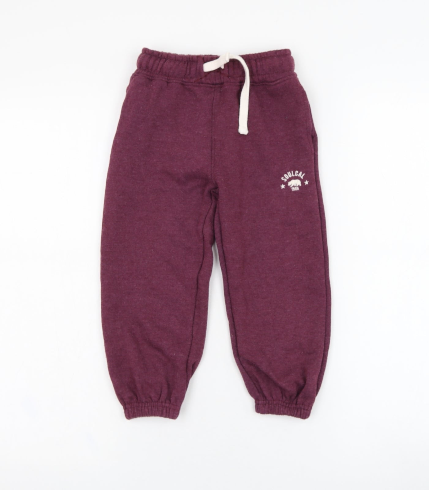 SoulCal&Co Boys Purple  Cotton Jogger Trousers Size 4-5 Years  Regular Pullover