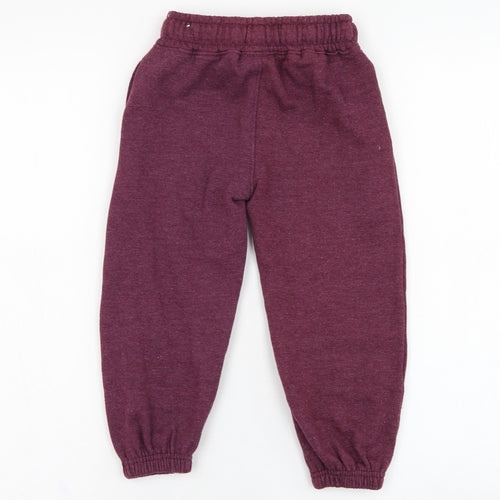 SoulCal&Co Boys Purple  Cotton Jogger Trousers Size 4-5 Years  Regular Pullover