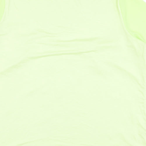 Marks and Spencer Womens Green  Viscose Basic Blouse Size 14 Round Neck