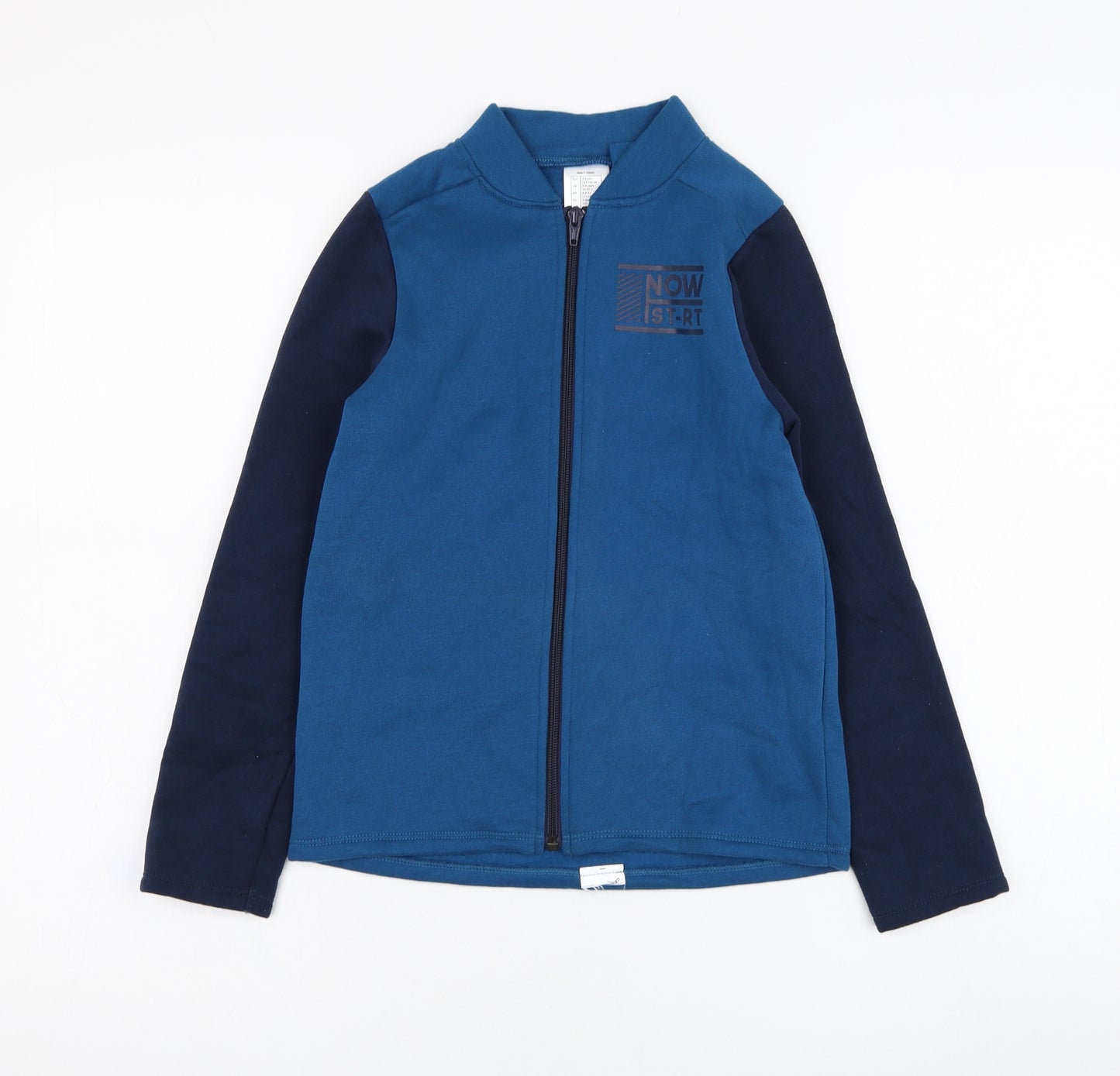 DECATHLON Boys Blue  Polyester Full Zip Sweatshirt Size 8-9 Years  Zip