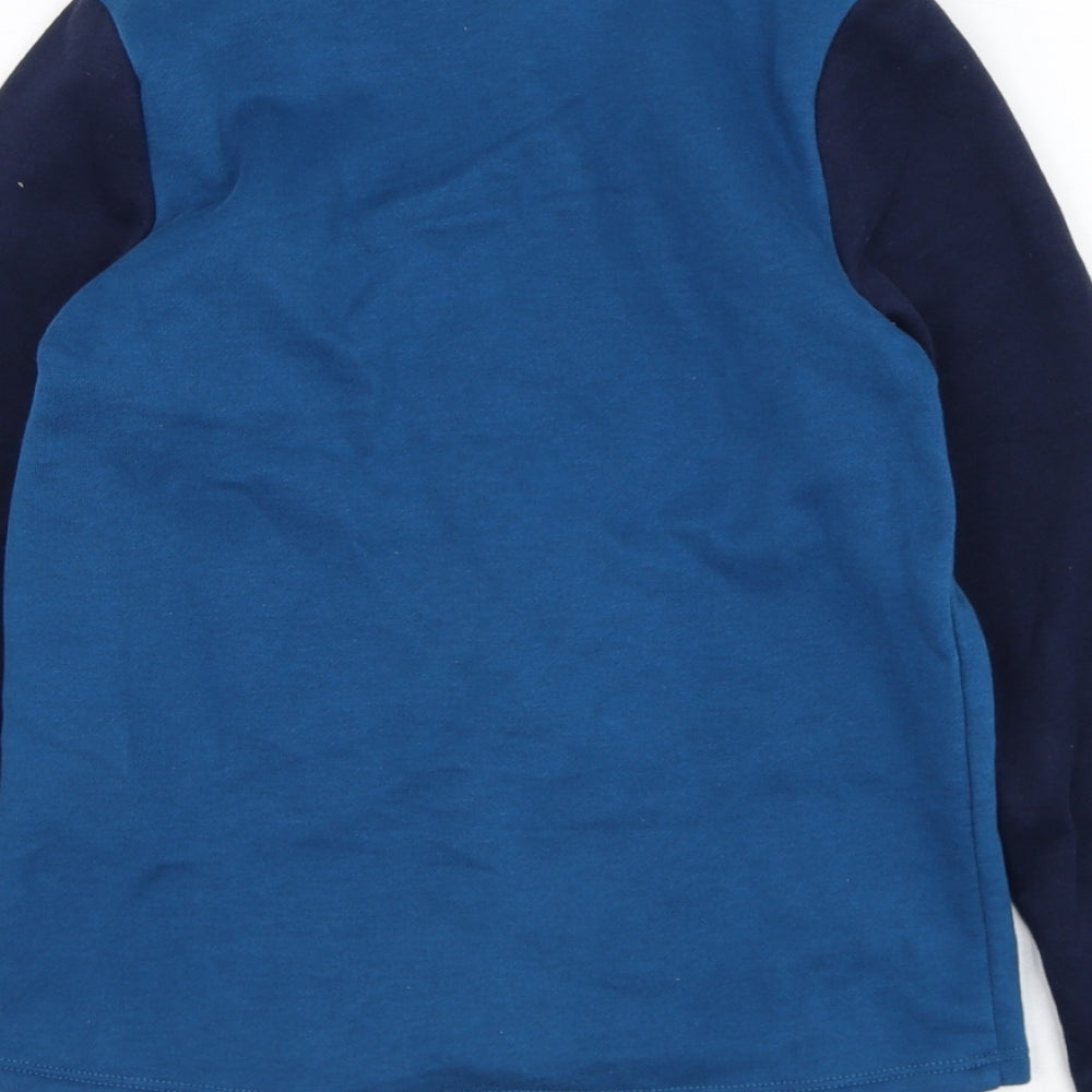 DECATHLON Boys Blue  Polyester Full Zip Sweatshirt Size 8-9 Years  Zip