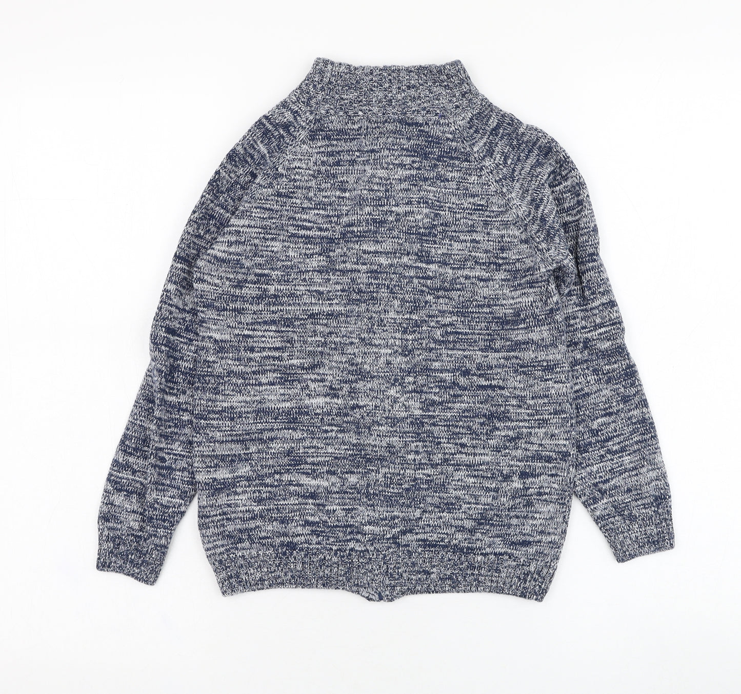 name it Boys Blue  Cotton Full Zip Sweatshirt Size 7-8 Years  Zip