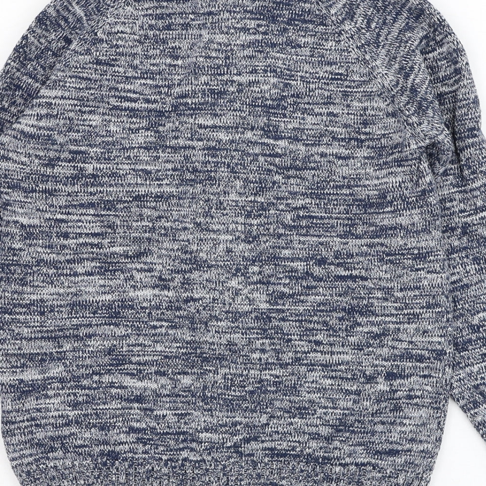 name it Boys Blue  Cotton Full Zip Sweatshirt Size 7-8 Years  Zip