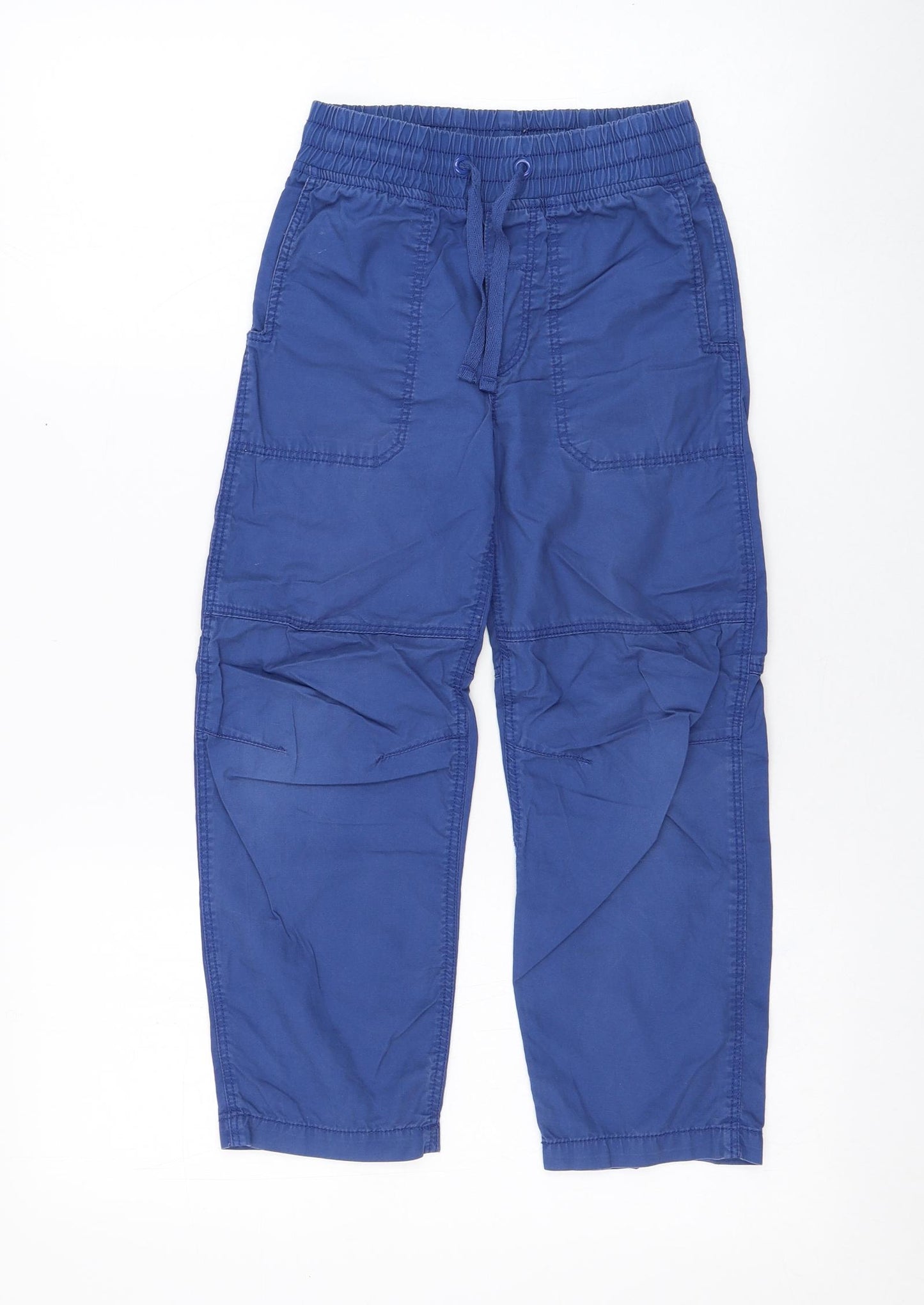 H&M Boys Blue  Cotton Cargo Trousers Size 7-8 Years  Regular Pullover