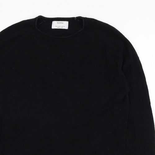 Bershka Womens Black  Cotton Pullover Sweatshirt Size S  Pullover