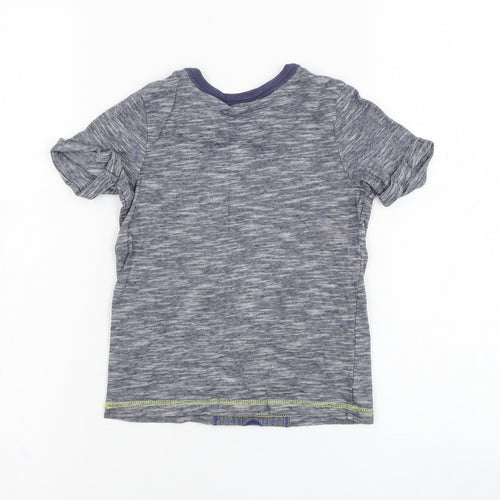 George Boys Grey  Cotton Basic T-Shirt Size 2-3 Years Round Neck Pullover - Top Dog