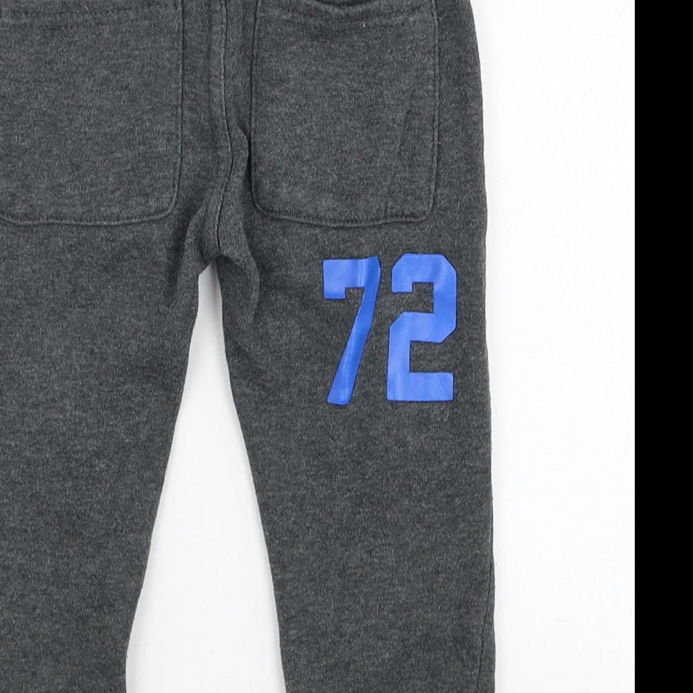 F&F Boys Grey  Cotton Jogger Trousers Size 2-3 Years  Regular Pullover - Racer