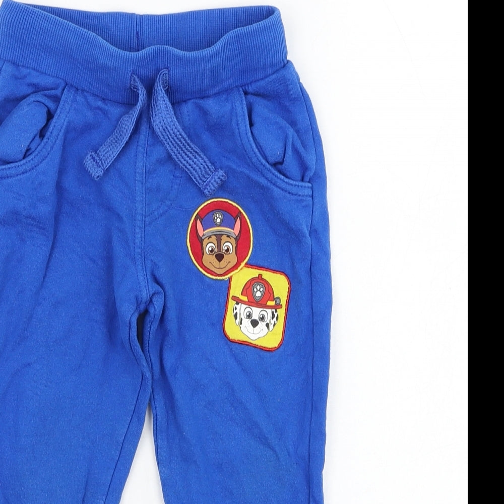 F&F Boys Blue  Cotton Jogger Trousers Size 2-3 Years  Regular Pullover - Paw Patrol