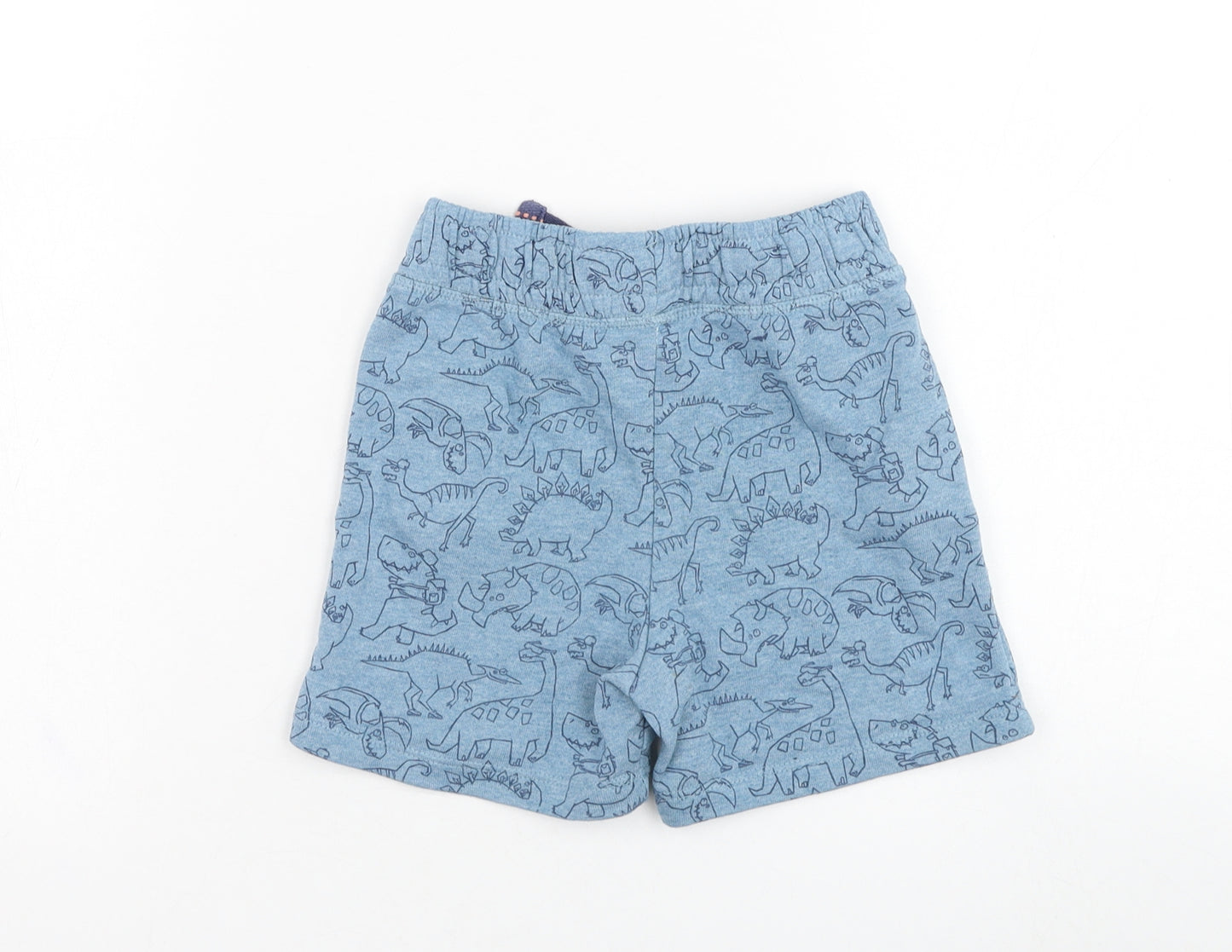 TU Boys Blue  Cotton Sweat Shorts Size 3-4 Years  Regular  - Dinosaur