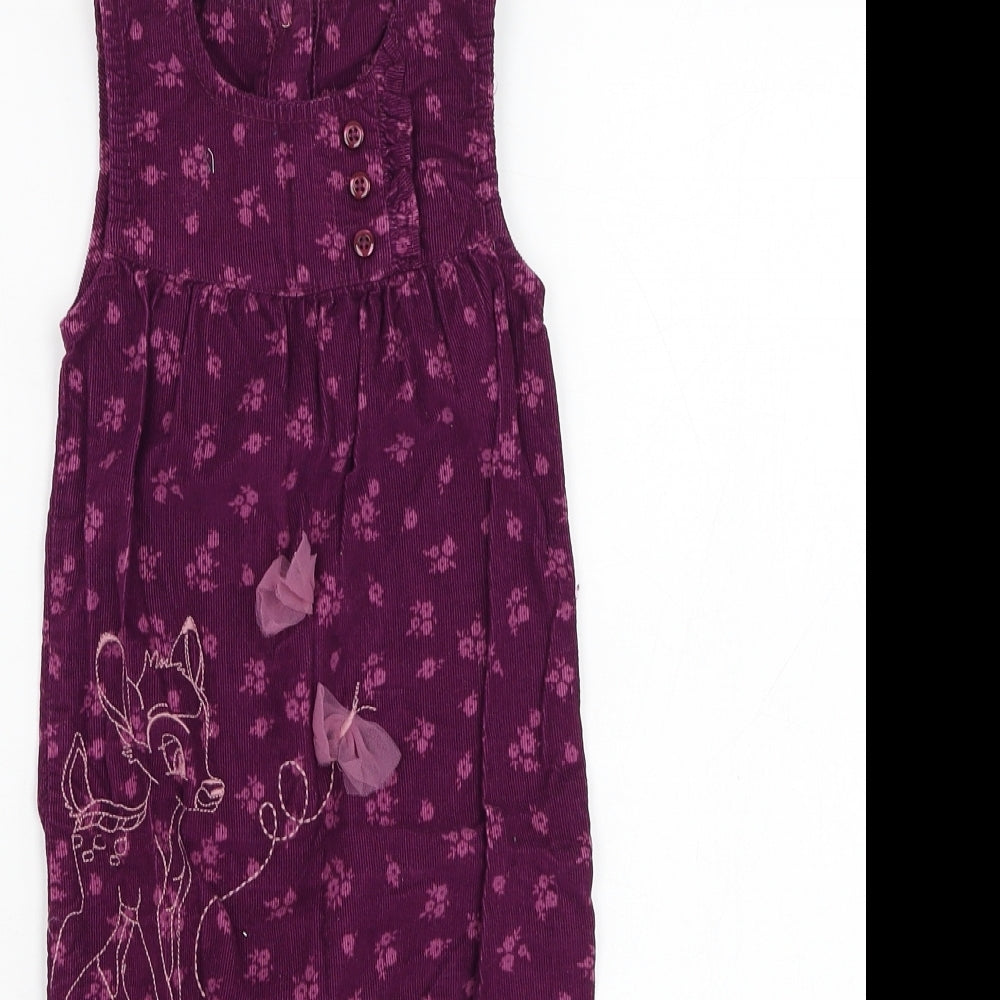 George Girls Purple  Cotton Babygrow One-Piece Size 9-12 Months  Button - Disney, Bambi