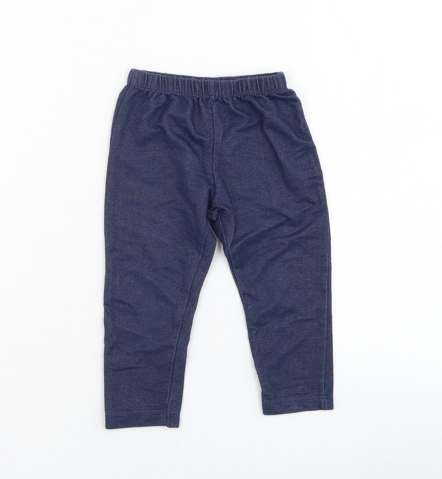 Dunnes Stores Girls Blue  Cotton Jogger Leggings Size 18-24 Months  Pullover - Jegging