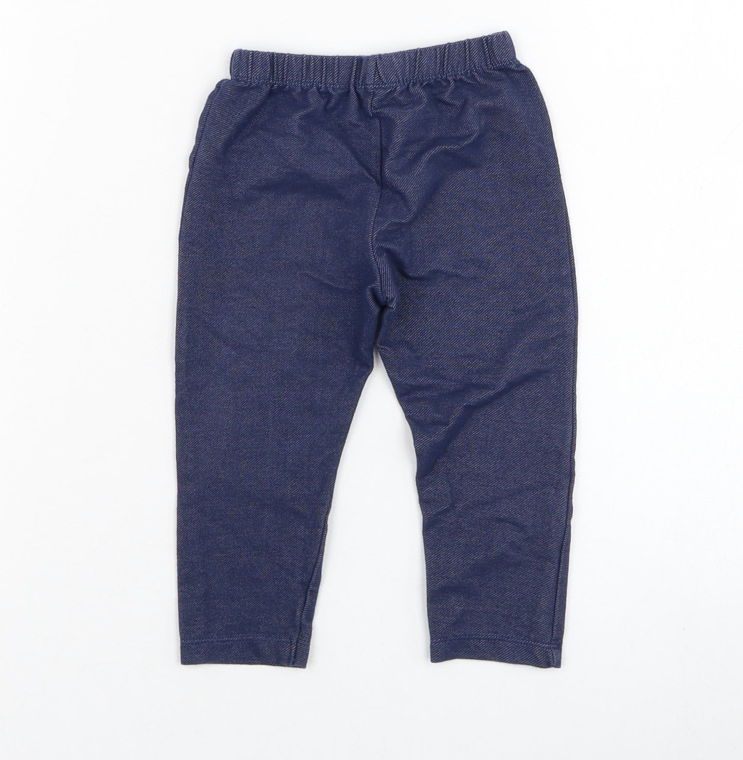 Dunnes Stores Girls Blue  Cotton Jogger Leggings Size 18-24 Months  Pullover - Jegging