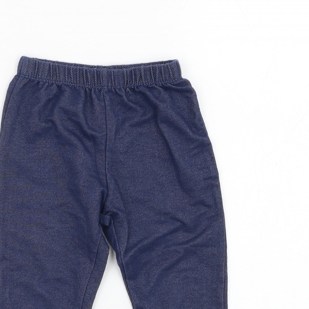 Dunnes Stores Girls Blue  Cotton Jogger Leggings Size 18-24 Months  Pullover - Jegging