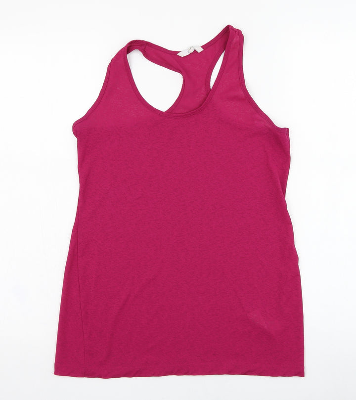 NEXT Womens Purple Polyester Basic Tank Size 10 Round Neck Pullover