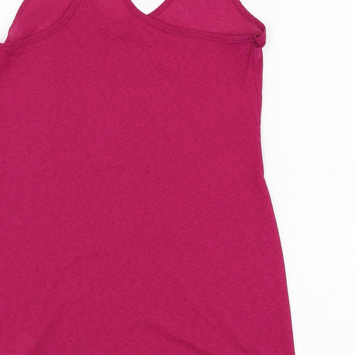 NEXT Womens Purple  Polyester Basic Tank Size 10 Round Neck Pullover