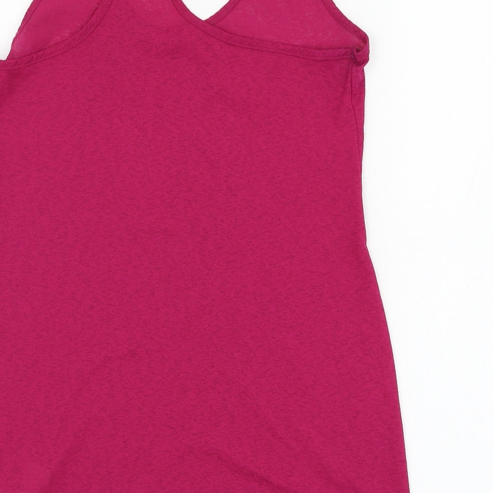 NEXT Womens Purple  Polyester Basic Tank Size 10 Round Neck Pullover