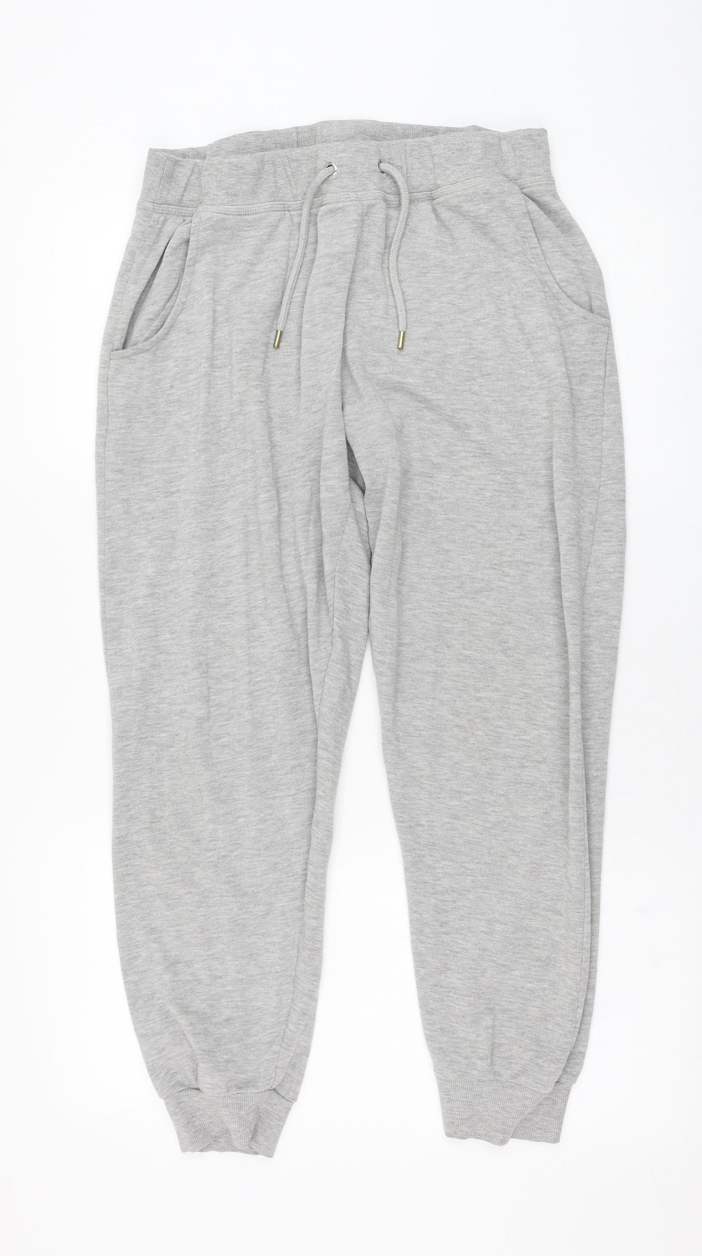 New Look Womens Grey  Polyester Jogger Trousers Size 14 L27 in Regular