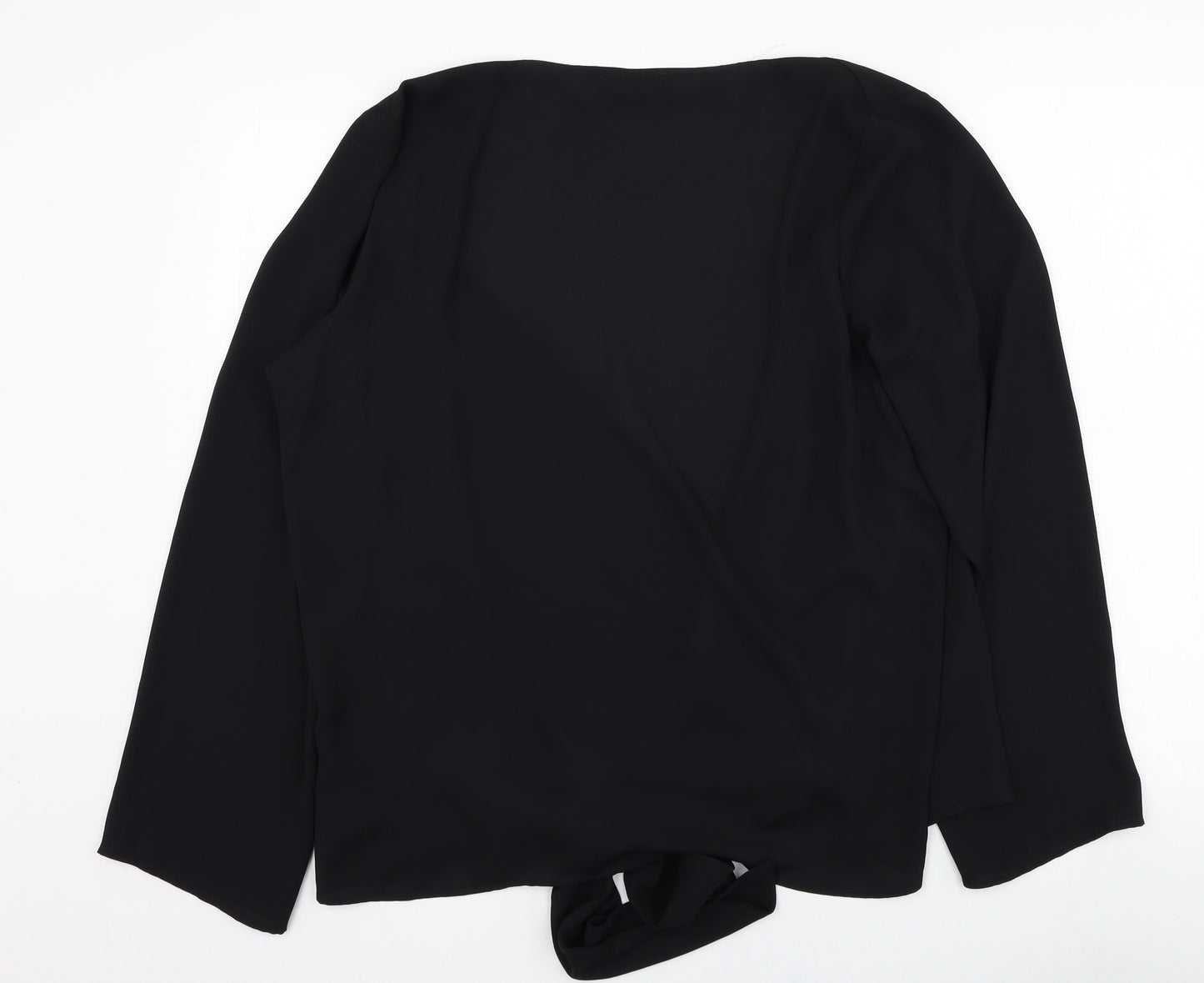 Autograph Womens Black  Polyester Wrap Blouse Size 16 V-Neck