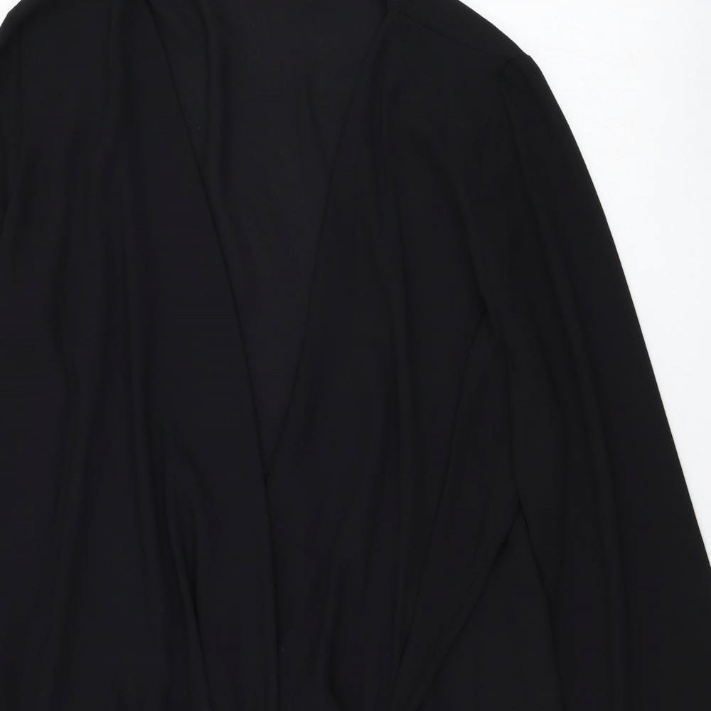 Autograph Womens Black  Polyester Wrap Blouse Size 16 V-Neck