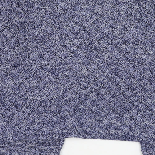 Marks and Spencer Womens Blue Scoop Neck  Acrylic Cardigan Jumper Size M
