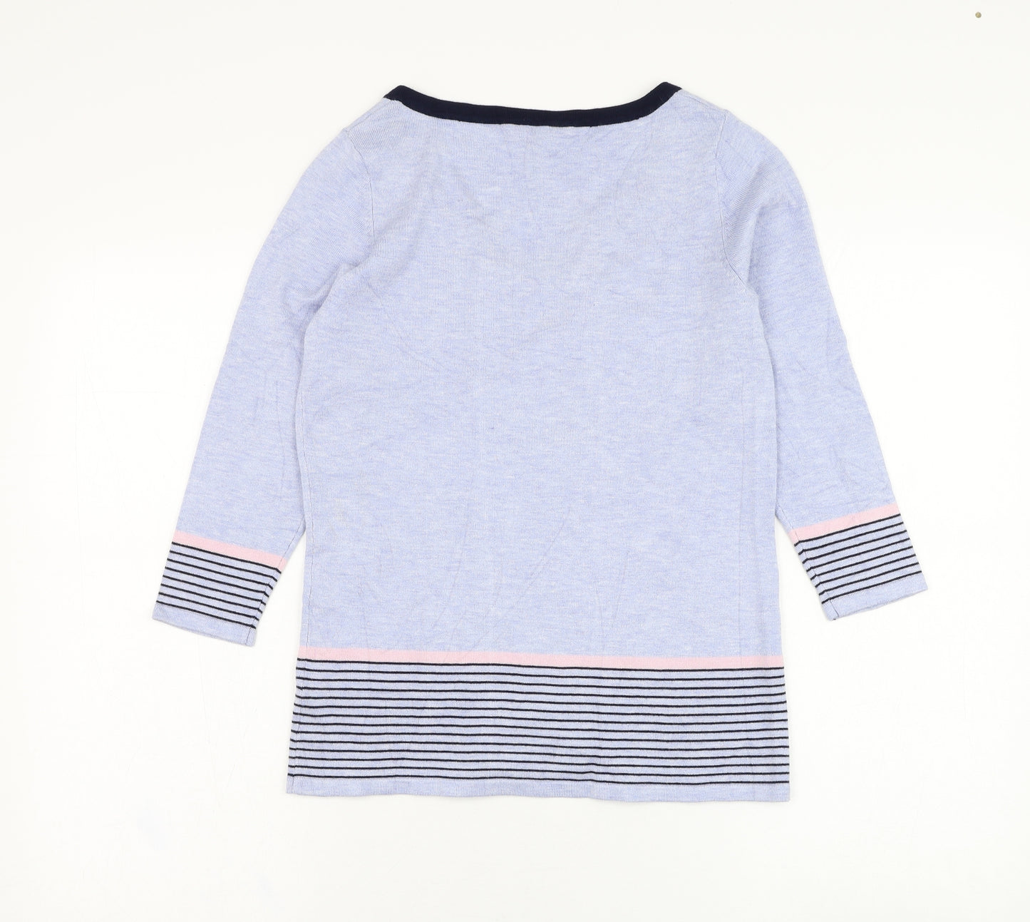 M&Co Womens Blue  Viscose Pullover Sweatshirt Size 10  Pullover