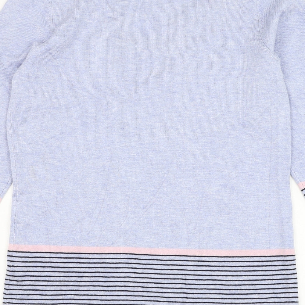 M&Co Womens Blue  Viscose Pullover Sweatshirt Size 10  Pullover