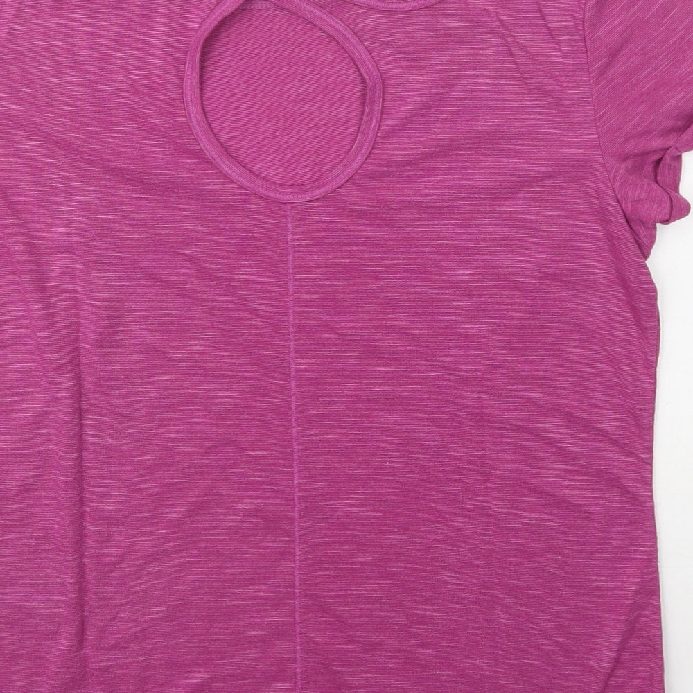 LA Gear Womens Pink  Polyester Basic Casual Size 14 Boat Neck  - key hole back