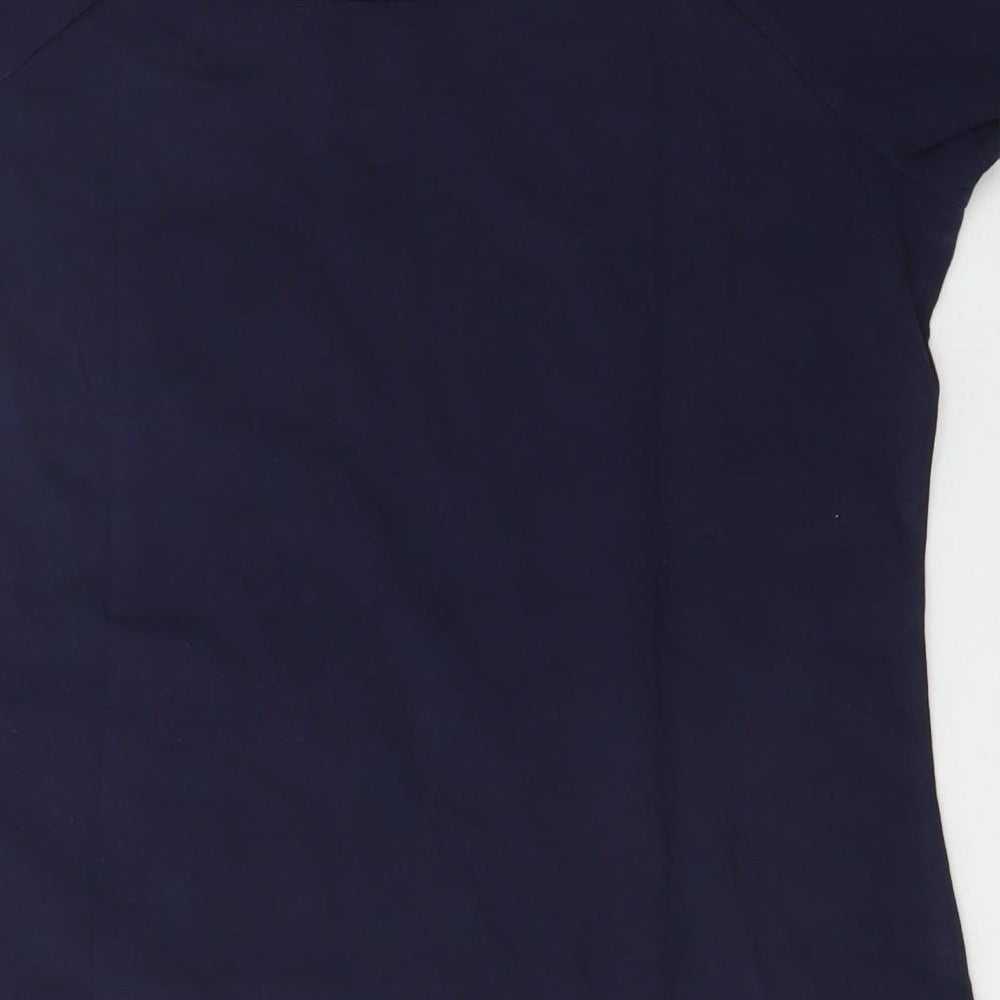 NEXT Womens Blue  Cotton Basic T-Shirt Size 14 Boat Neck