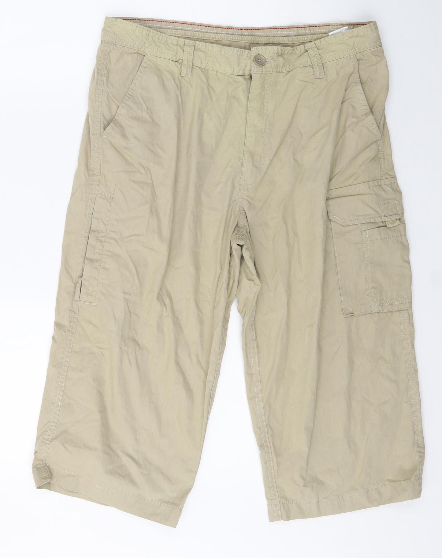 Wolsey Womens Beige  Cotton Cargo Trousers Size 12 L20 in Regular