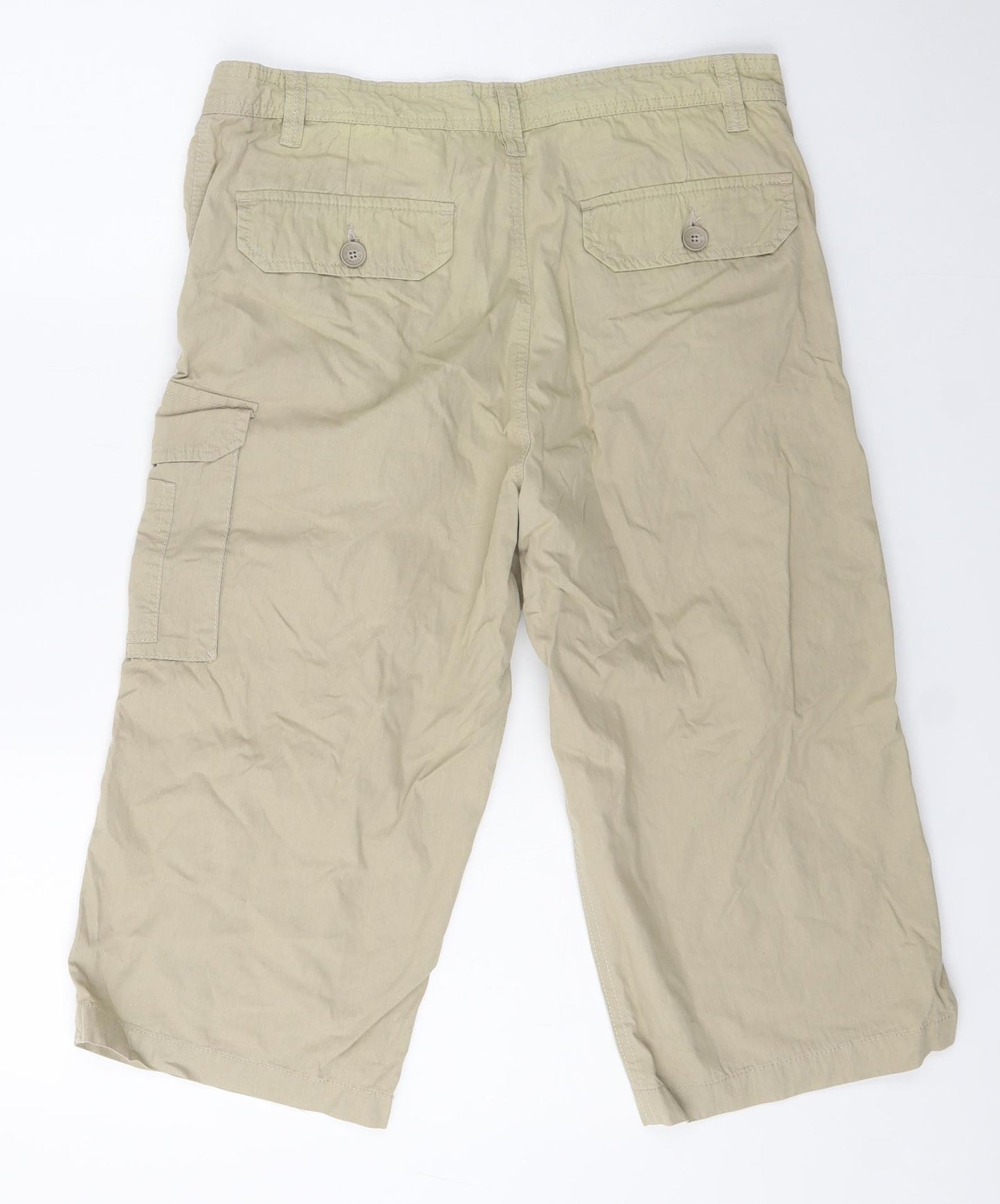 Wolsey Womens Beige  Cotton Cargo Trousers Size 12 L20 in Regular