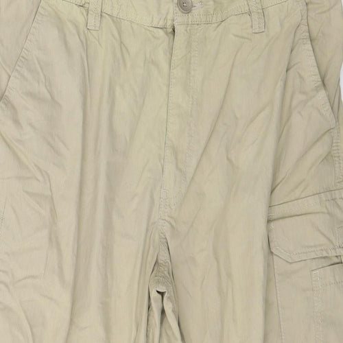 Wolsey Womens Beige  Cotton Cargo Trousers Size 12 L20 in Regular
