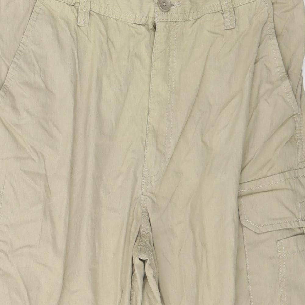 Wolsey Womens Beige  Cotton Cargo Trousers Size 12 L20 in Regular