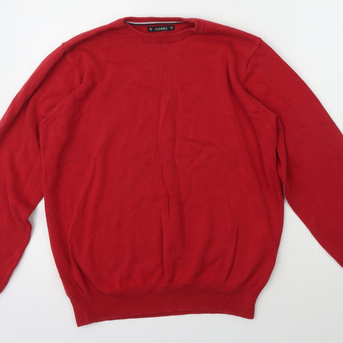 Dunnes Stores Mens Red  Cotton Pullover Sweatshirt Size M