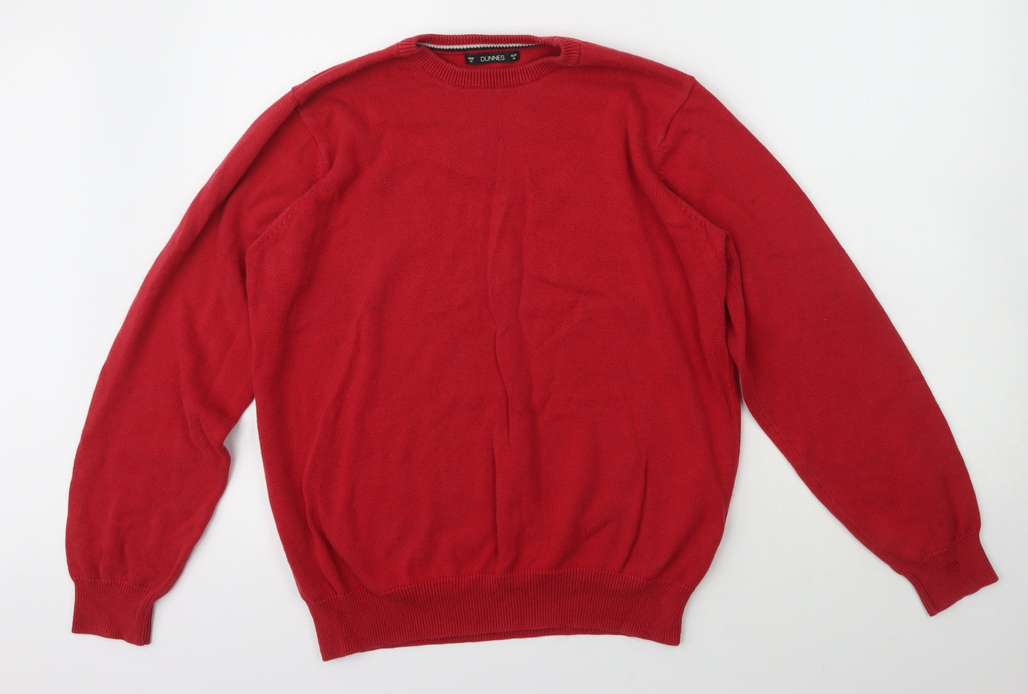 Dunnes Stores Mens Red  Cotton Pullover Sweatshirt Size M