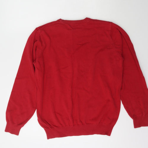 Dunnes Stores Mens Red  Cotton Pullover Sweatshirt Size M