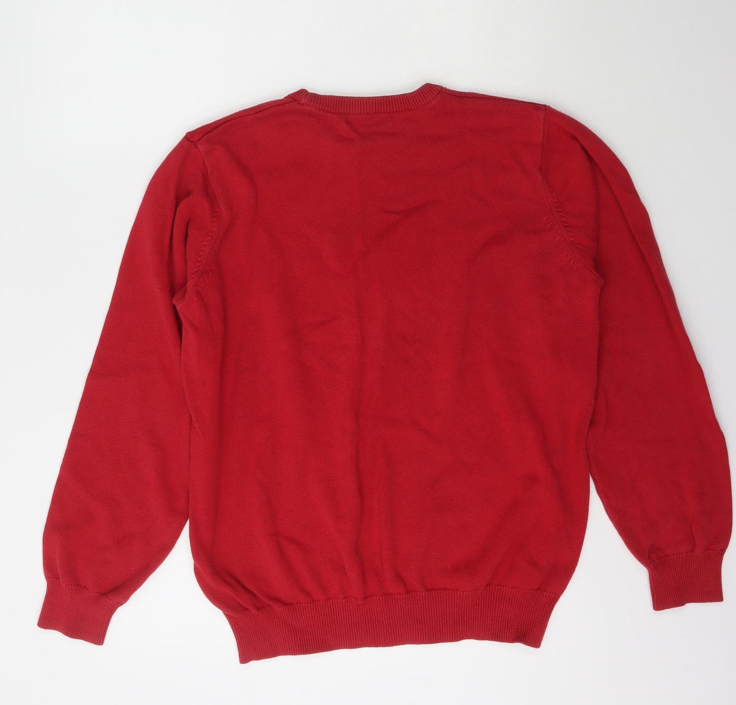 Dunnes Stores Mens Red  Cotton Pullover Sweatshirt Size M