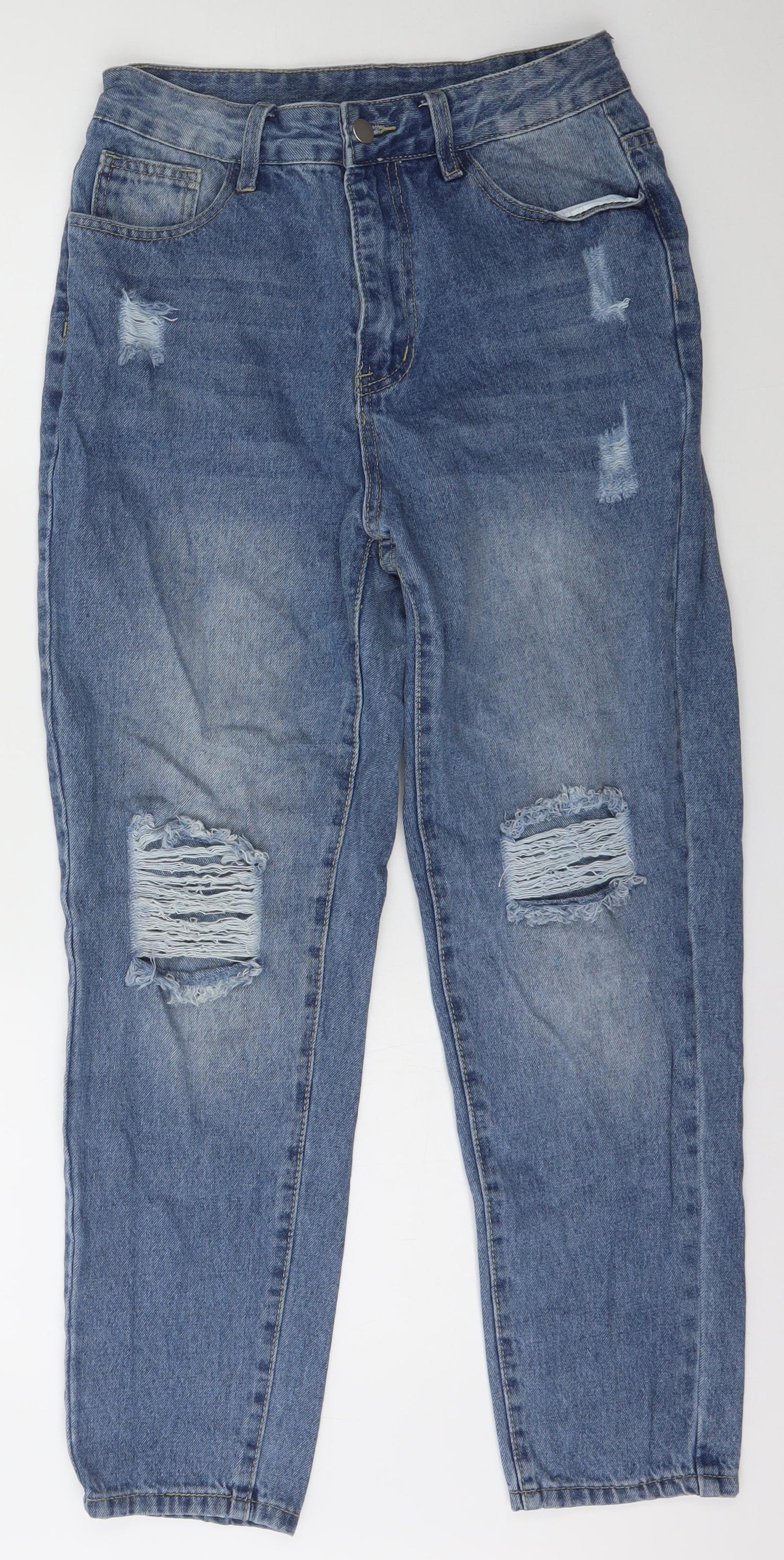 SheIn Womens Blue  Cotton Tapered Jeans Size M L25.5 in Slim