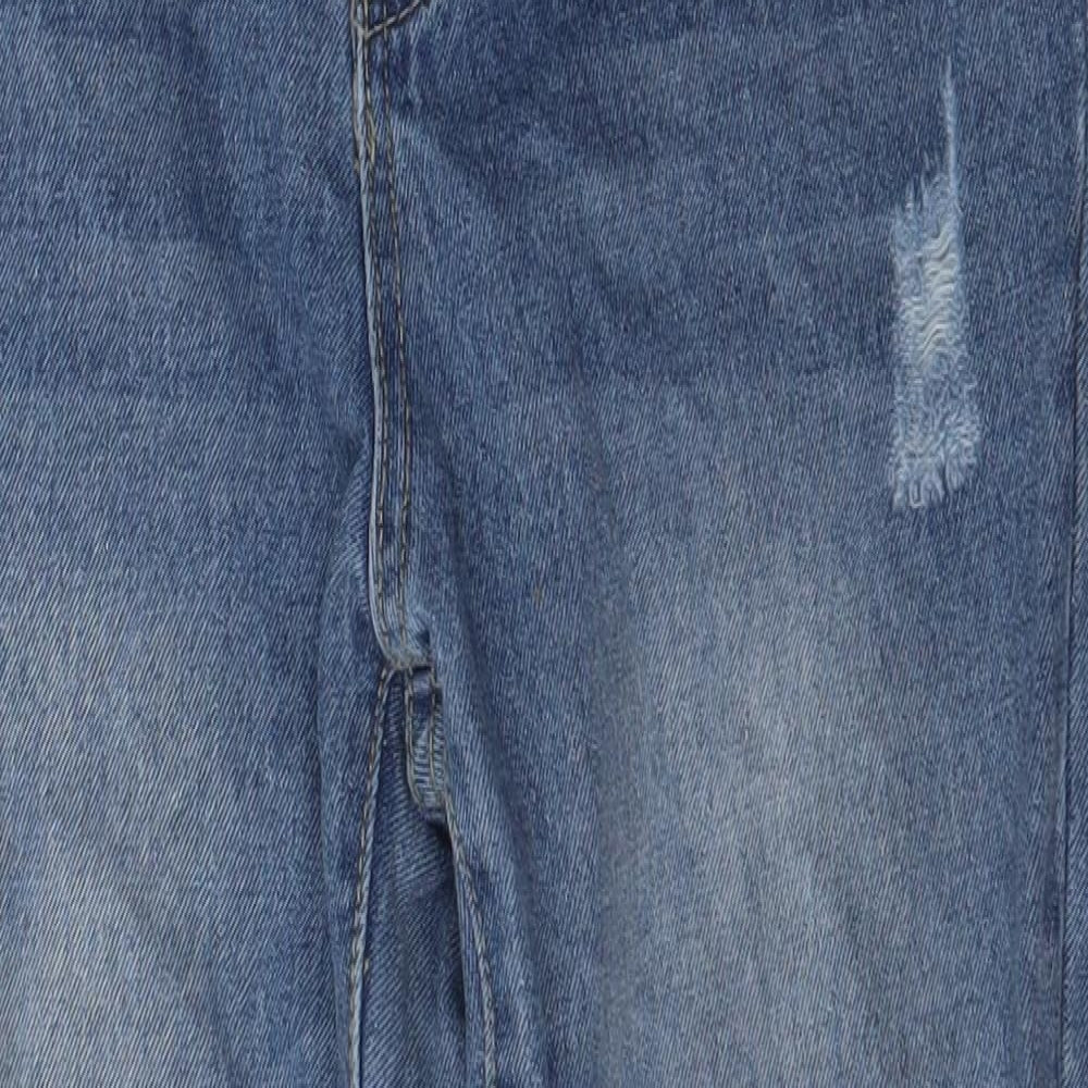 SheIn Womens Blue  Cotton Tapered Jeans Size M L25.5 in Slim