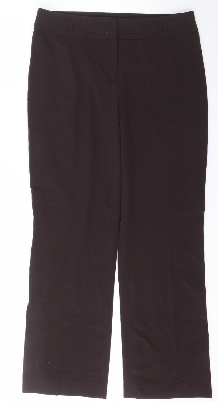 Lakeland Womens Brown Polyester Carrot Trousers Size 10 L33 in Regular