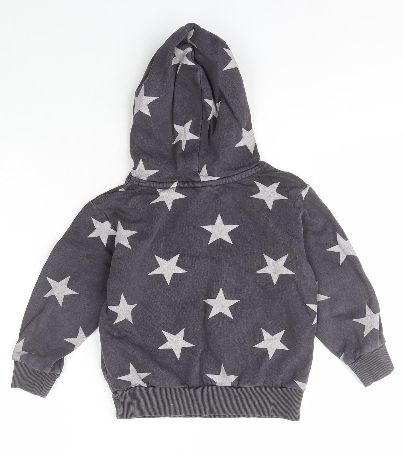 H&M Boys Grey  Cotton Pullover Hoodie Size 4-5 Years