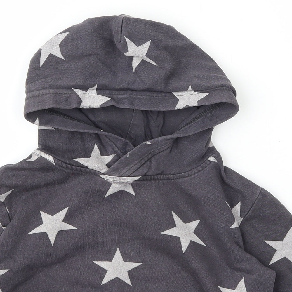 H&M Boys Grey  Cotton Pullover Hoodie Size 4-5 Years