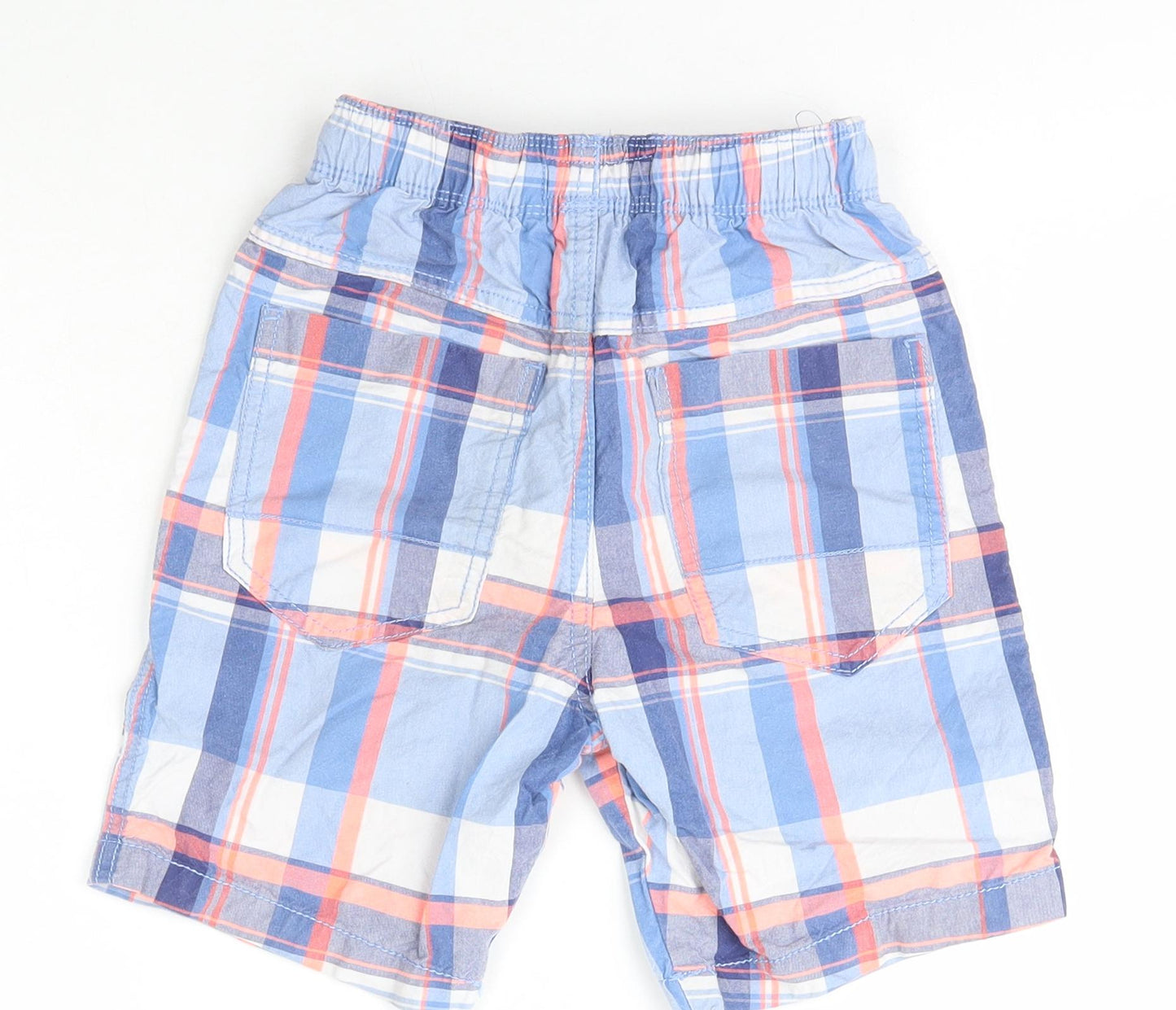 NEXT Boys Blue Check Cotton Chino Shorts Size 9 Years  Regular
