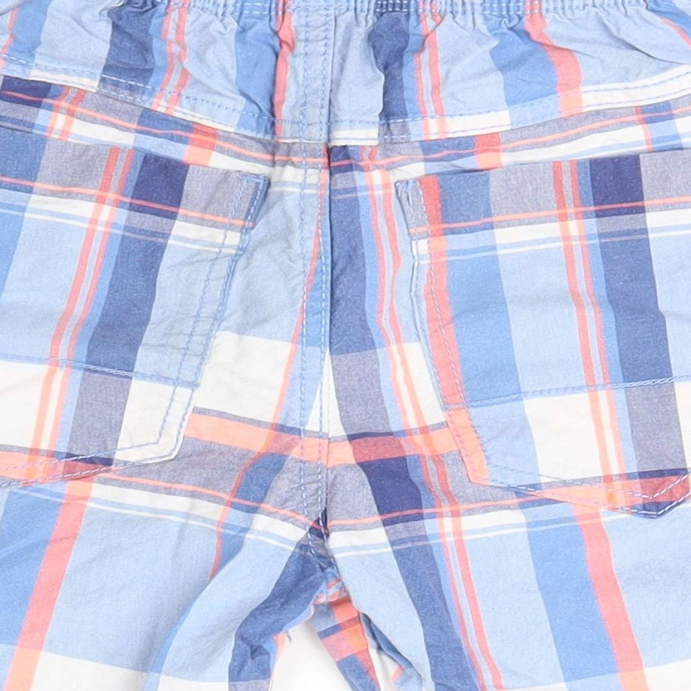 NEXT Boys Blue Check Cotton Chino Shorts Size 9 Years  Regular