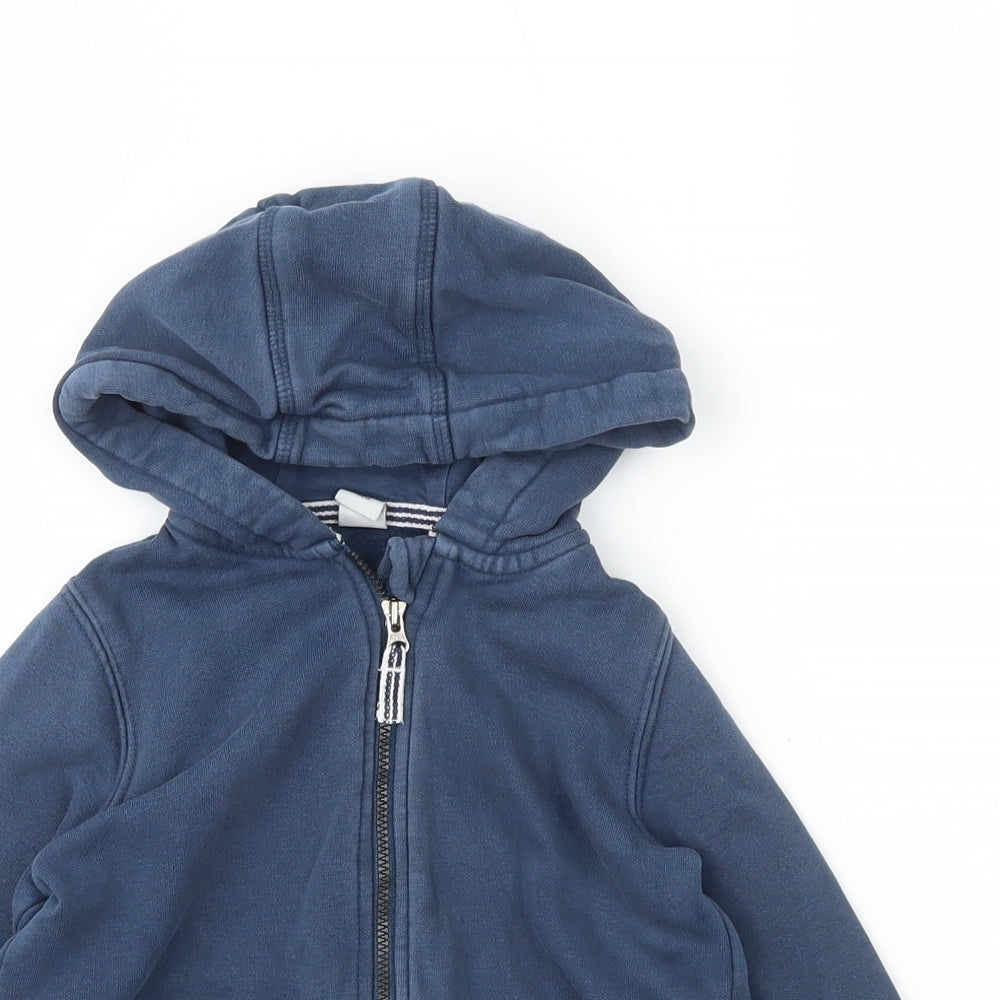 TU Boys Blue  Cotton Full Zip Hoodie Size 3-4 Years